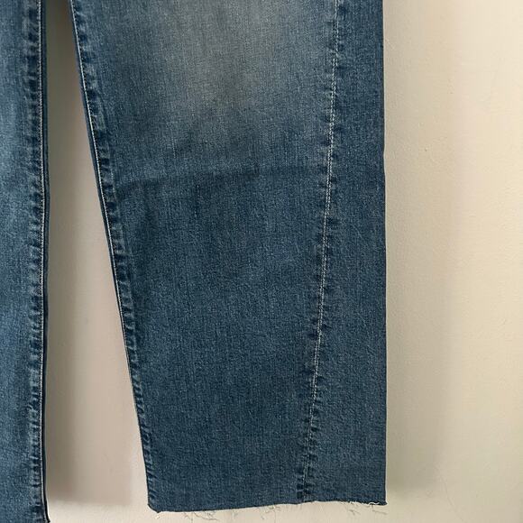 Edwin Women's Nova Forward Seam Wide Leg Raw Hem Denim Jeans Medium Wash 29 New - Picture 4 of 9